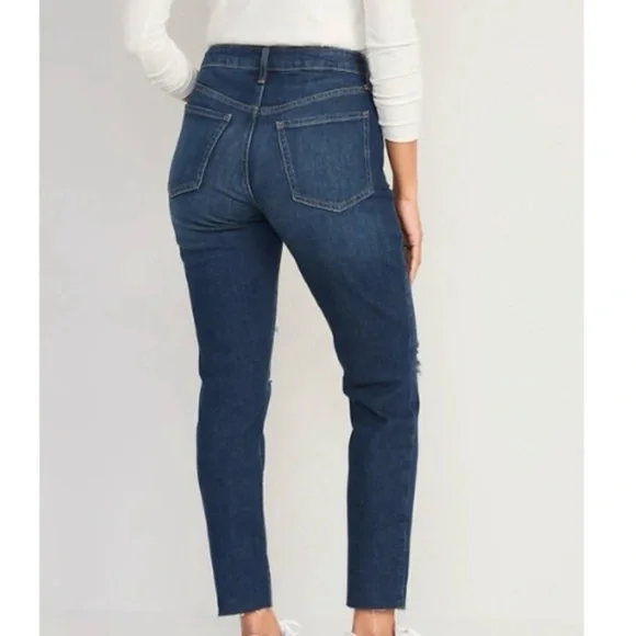 Old Navy High-rise O.G.  straight secret-smooth pockets jeans size 0‎ EUC - Picture 3 of 7